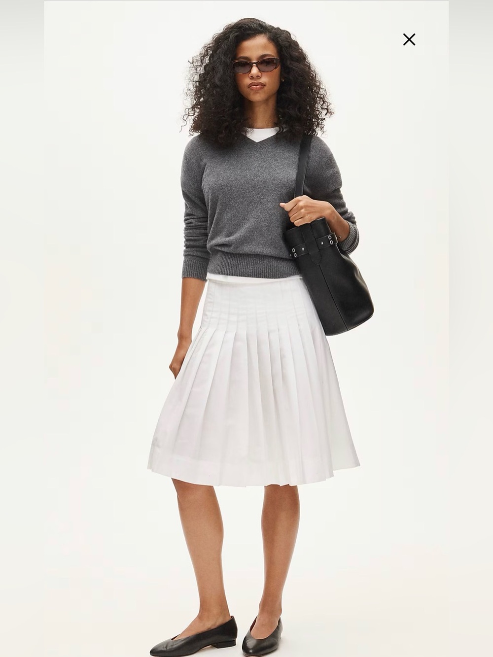 J.CREW WHITE PLEATED SKIRT IN COTTON POPLIN SIZE 2T